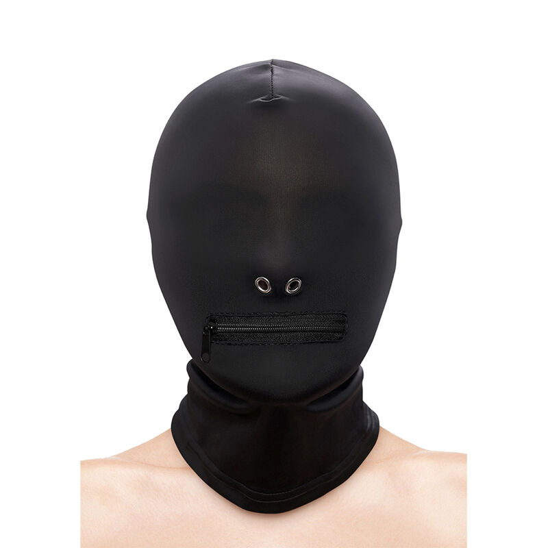 NS NOVELTIES - FETISH  FASHION PASAMONTAÑAS COMPLETO CON CREMALLERA NYLON NEGRO