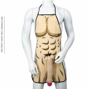 DIABLO PICANTE - DELANTAL CON PENE 3D MUSCULOSO Y ATREVIDO