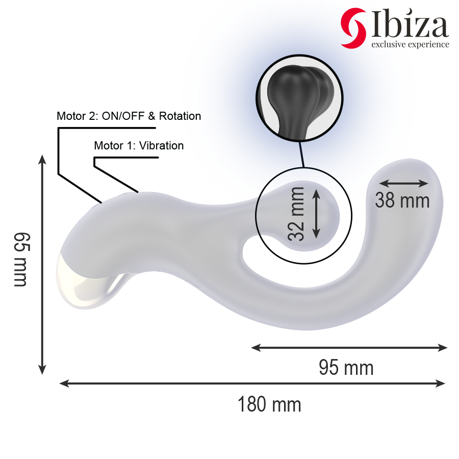 IBIZA -VIBRADOR PUNTO G Y ESTIMULADOR ROTATORIO - Imagen 5