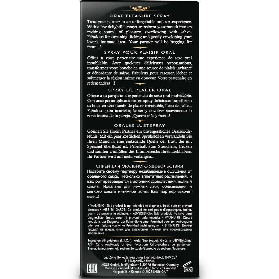 SHUNGA - WAVES PLEASURE SPRAY ORAL SEDUCTOR FRESA 20 ML - Imagen 4