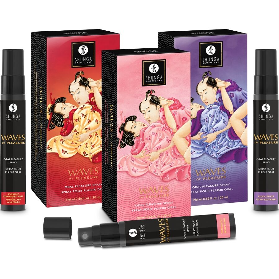SHUNGA - WAVES PLEASURE SPRAY ORAL SEDUCTOR FRESA 20 ML - Imagen 5