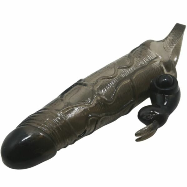 BAILE - BRAVE MAN FUNDA REALISTICA PENE CON RABBIT 16.5 CM NEGRO - Imagen 3